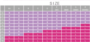 טבלת מידות חזיית שאיבה